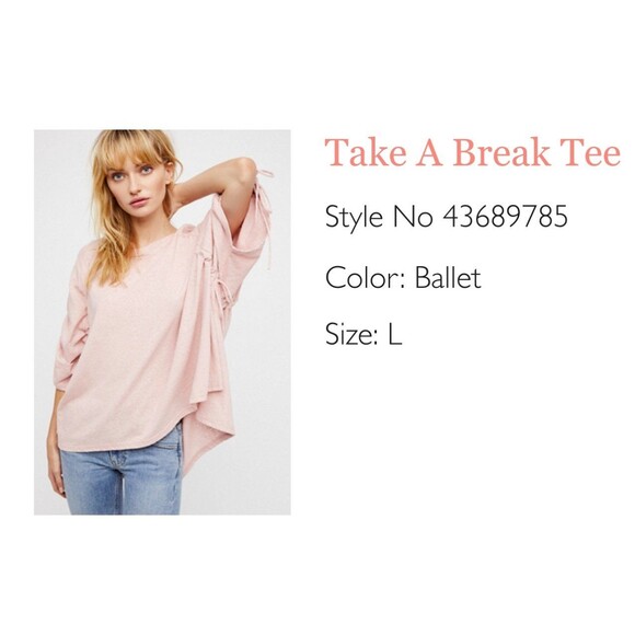 Free People Take a Break Tee Size Large - Picture 1 of 7